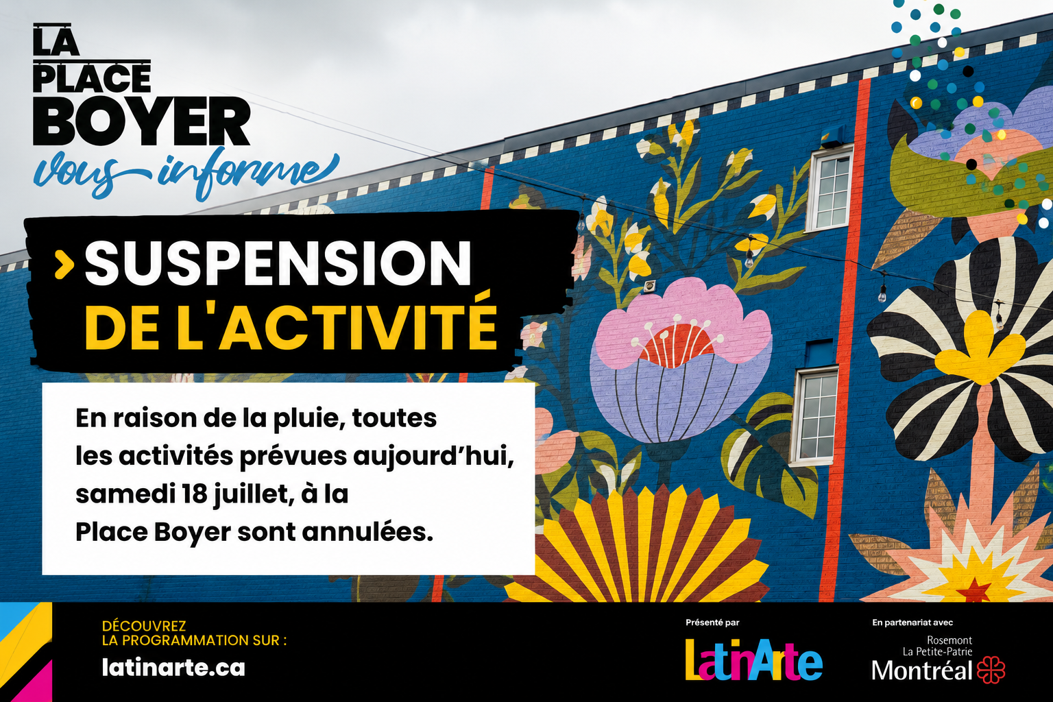 Annulation Samedi 18
